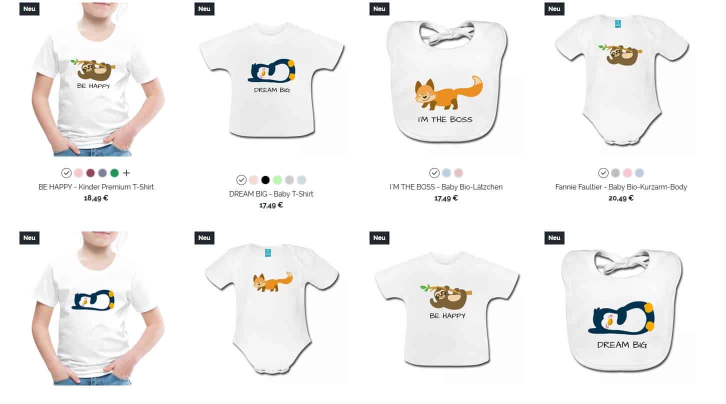 Glückswolke Bekleidung Mode T-Shirt Body Baby Kinder Auswahl Spreadshirt Glückswolke Bekleidung Mode T-Shirt Body Baby Kinder Auswahl Spreadshirt