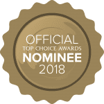 badge Official Nominee for 2018 Top Choice Awards, Gold Emblem