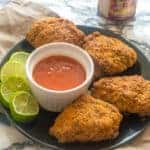 Jamaican fried chicken square shot