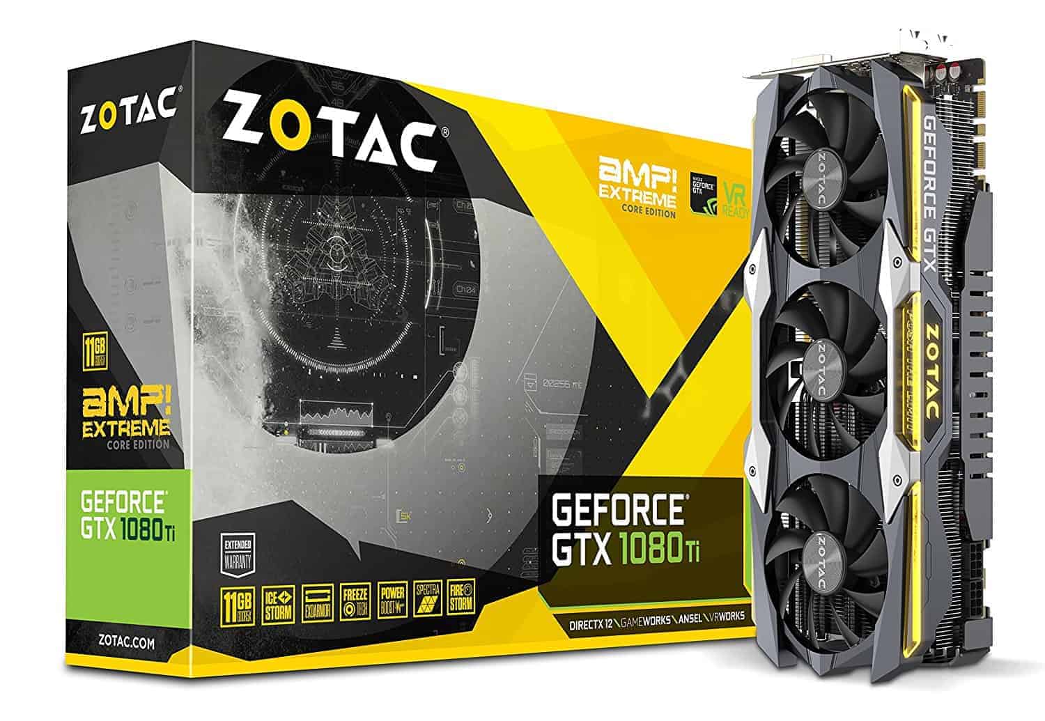 ZOTAC ZT-P10810F-10P GeForce GTX 1080 Ti AMP Extreme Core Edition 11GB GDDR5X 352-bit Gaming