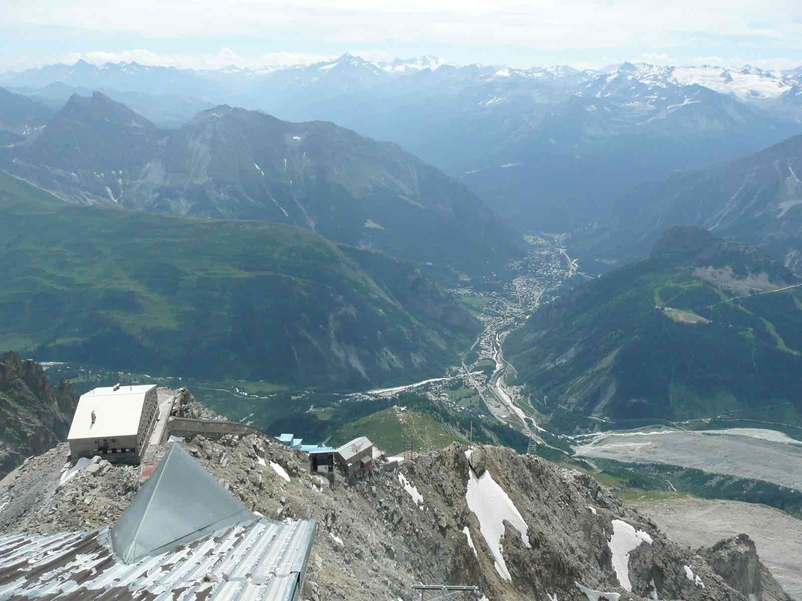 Chamonix Courmayeur desde el Refugio de Torino