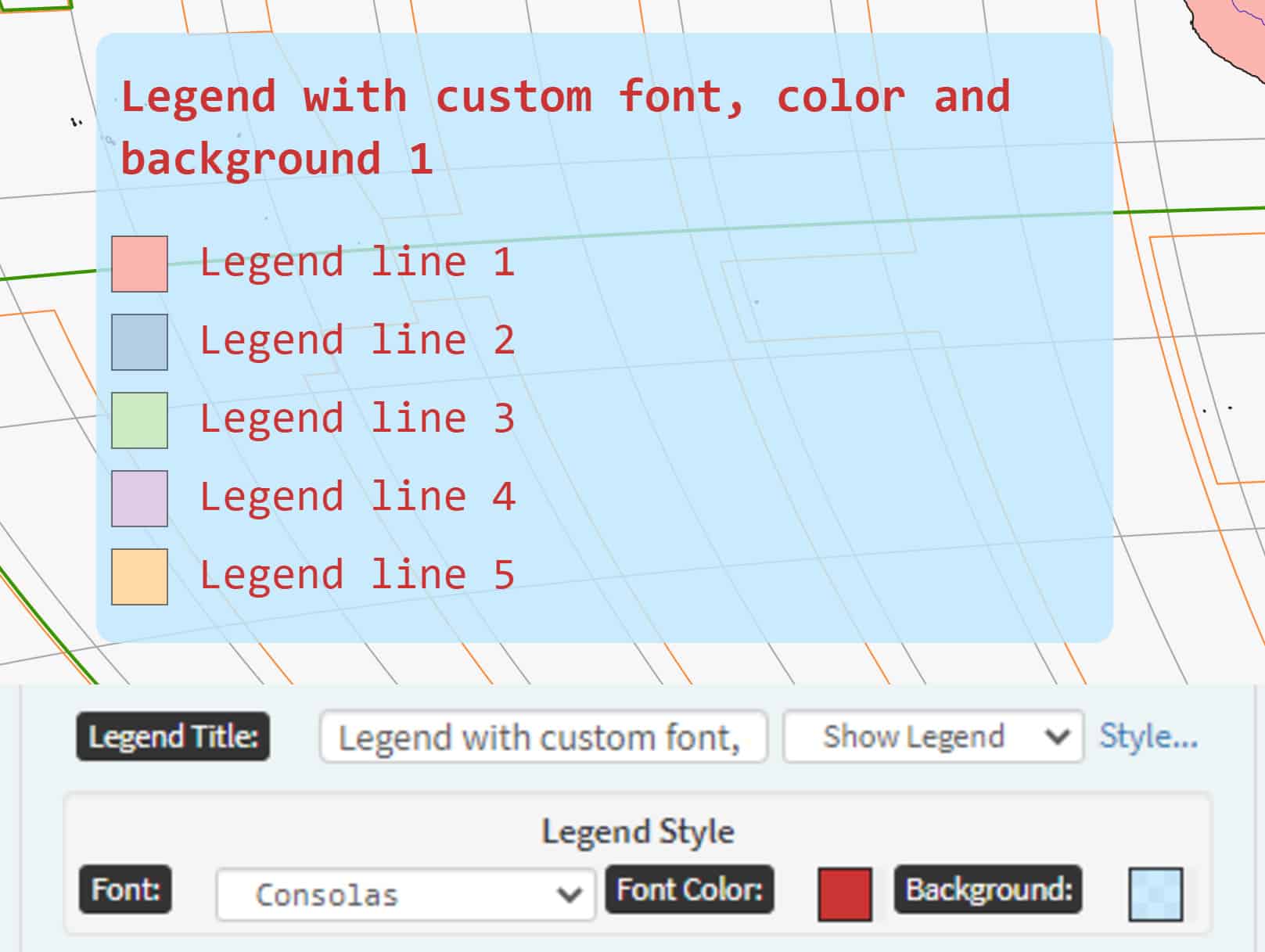 map legend settings cover