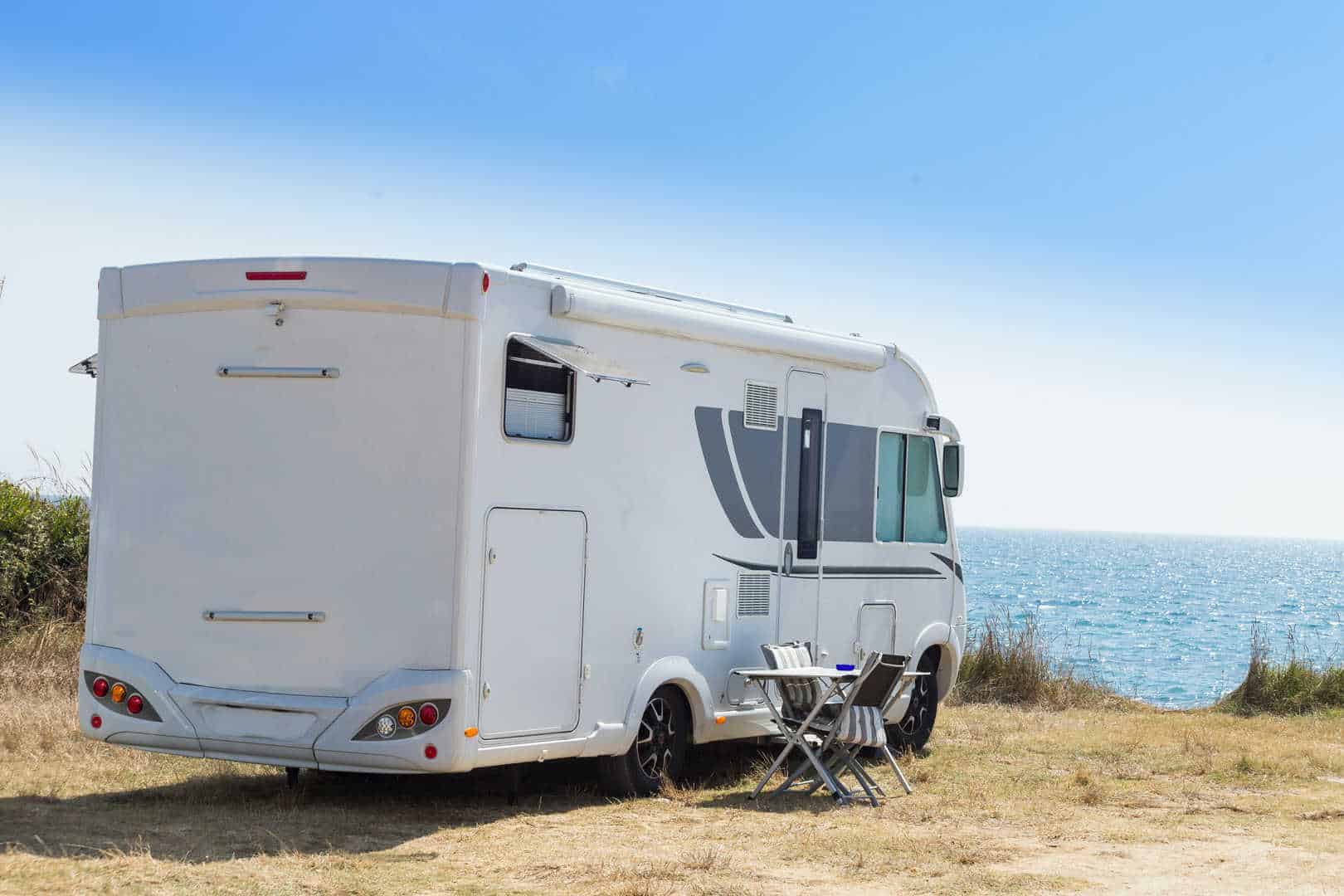 Reading Reviews to Find your Perfect Motorhome shutterstock motorhome on the beach