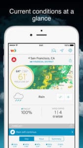 Screenshot of Weather Underground
