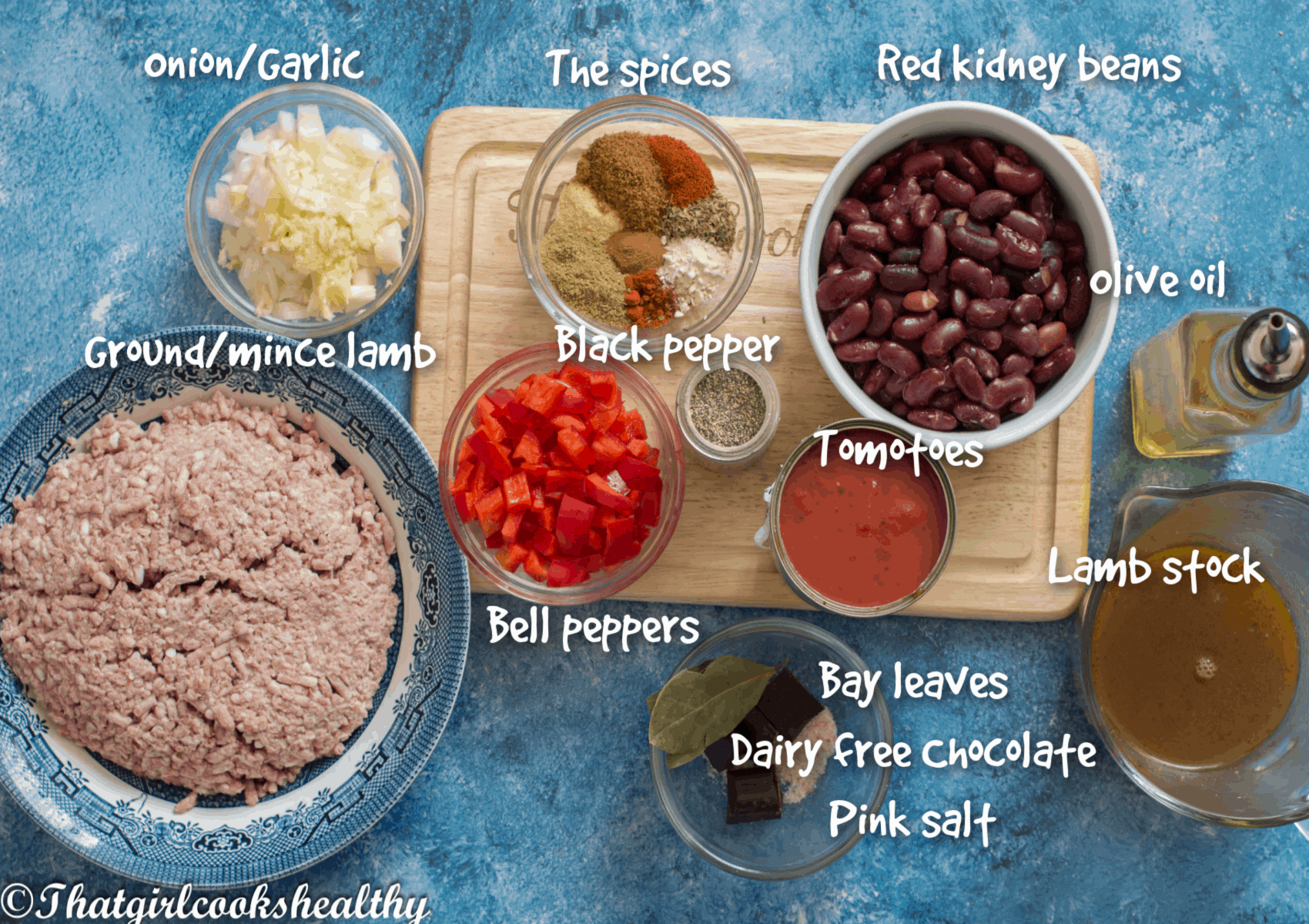 List of ingredients