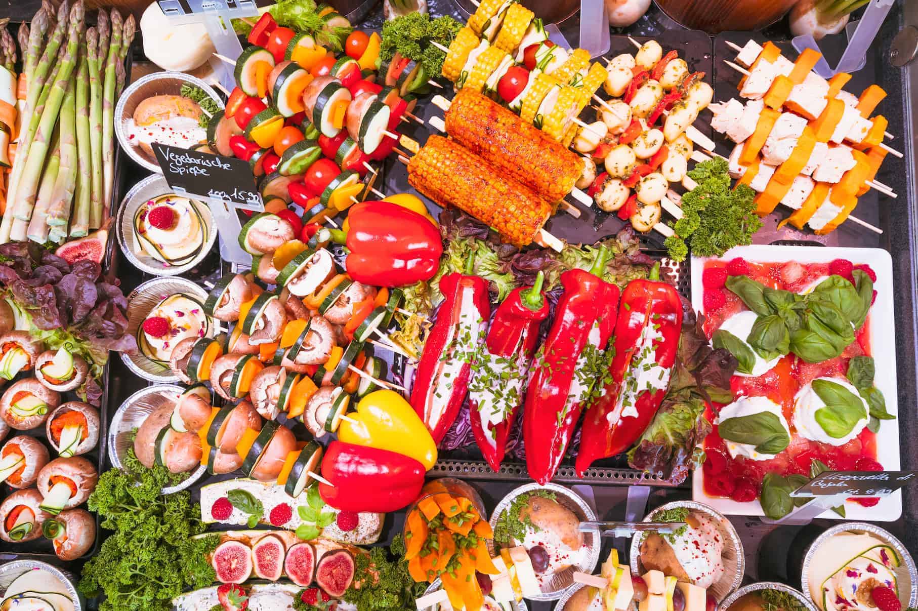 Vegetarische Grilltheke vegetarisch Grillen