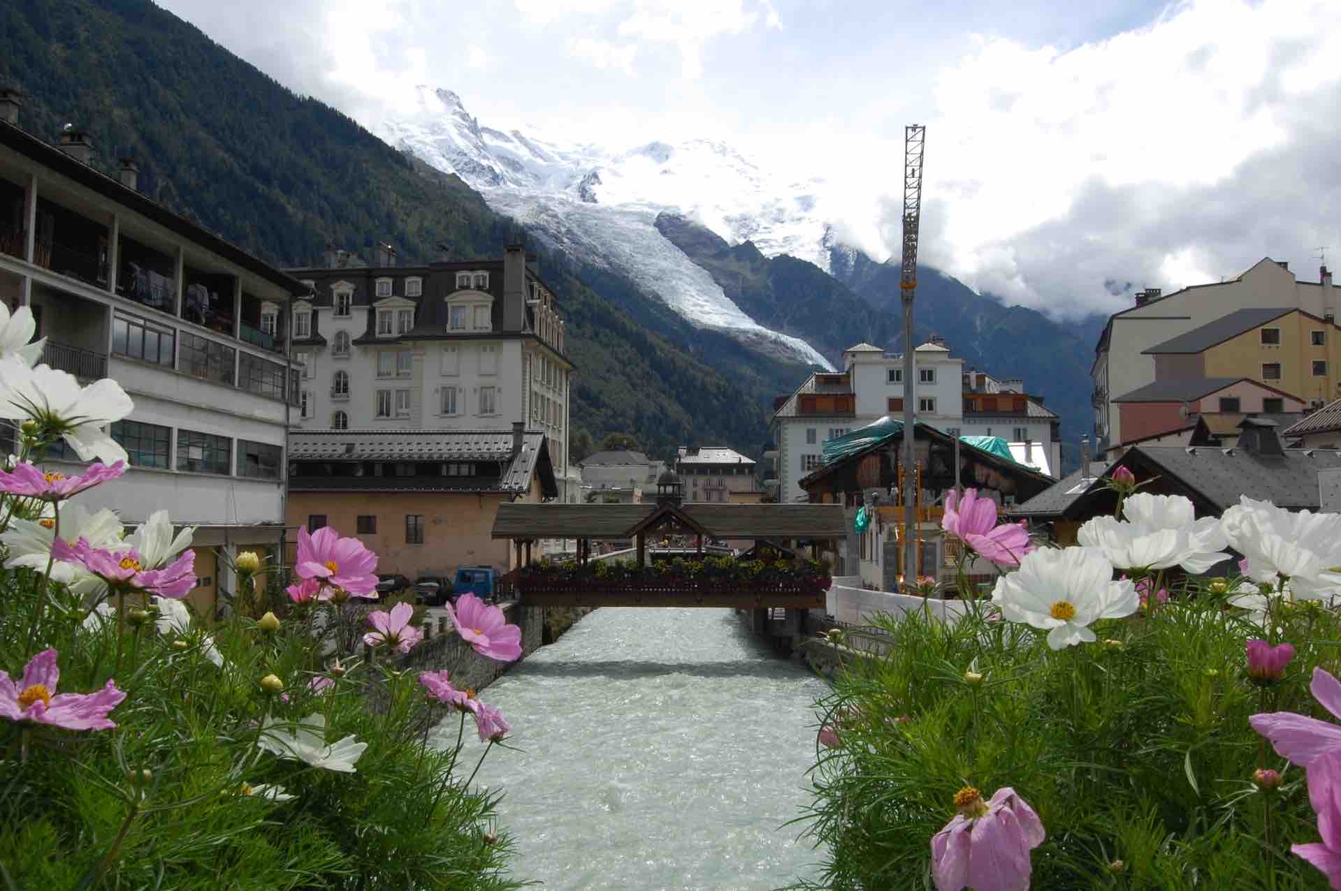 Chamonix con vistas al Mont Blanc