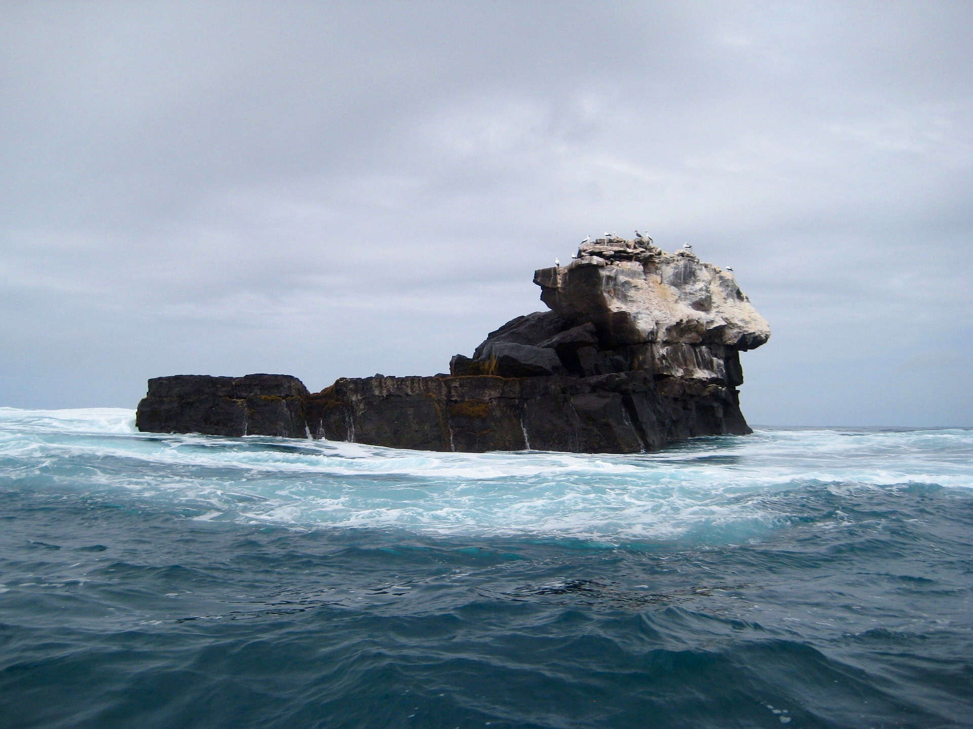 Galapagos Inseln - Felsen mitten im Meer wirken als gäbe es Irgendwo einen versunkenen Kontinent Galapagos Inseln - Felsen mitten im Meer wirken als gäbe es Irgendwo einen versunkenen Kontinent
