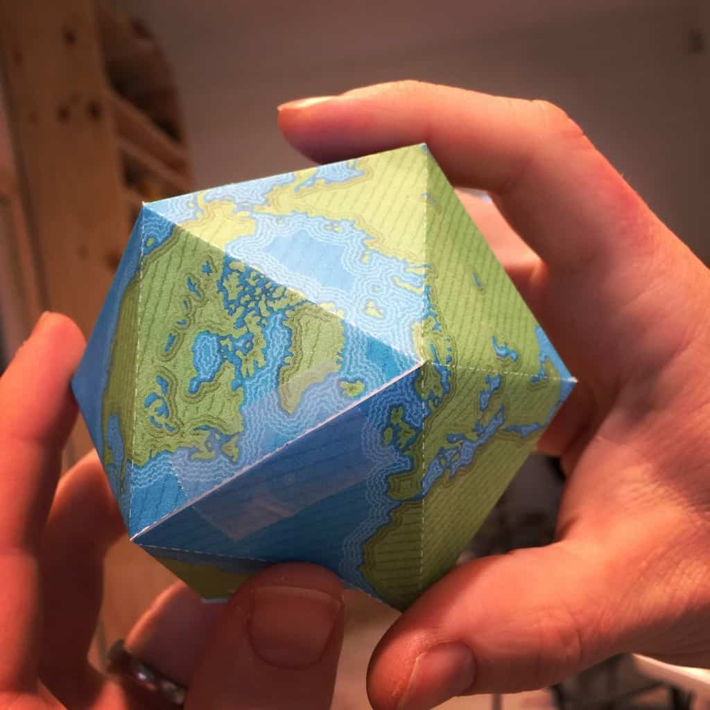 John Nelson's globe ornament templates are based on the Dymaxion projection.