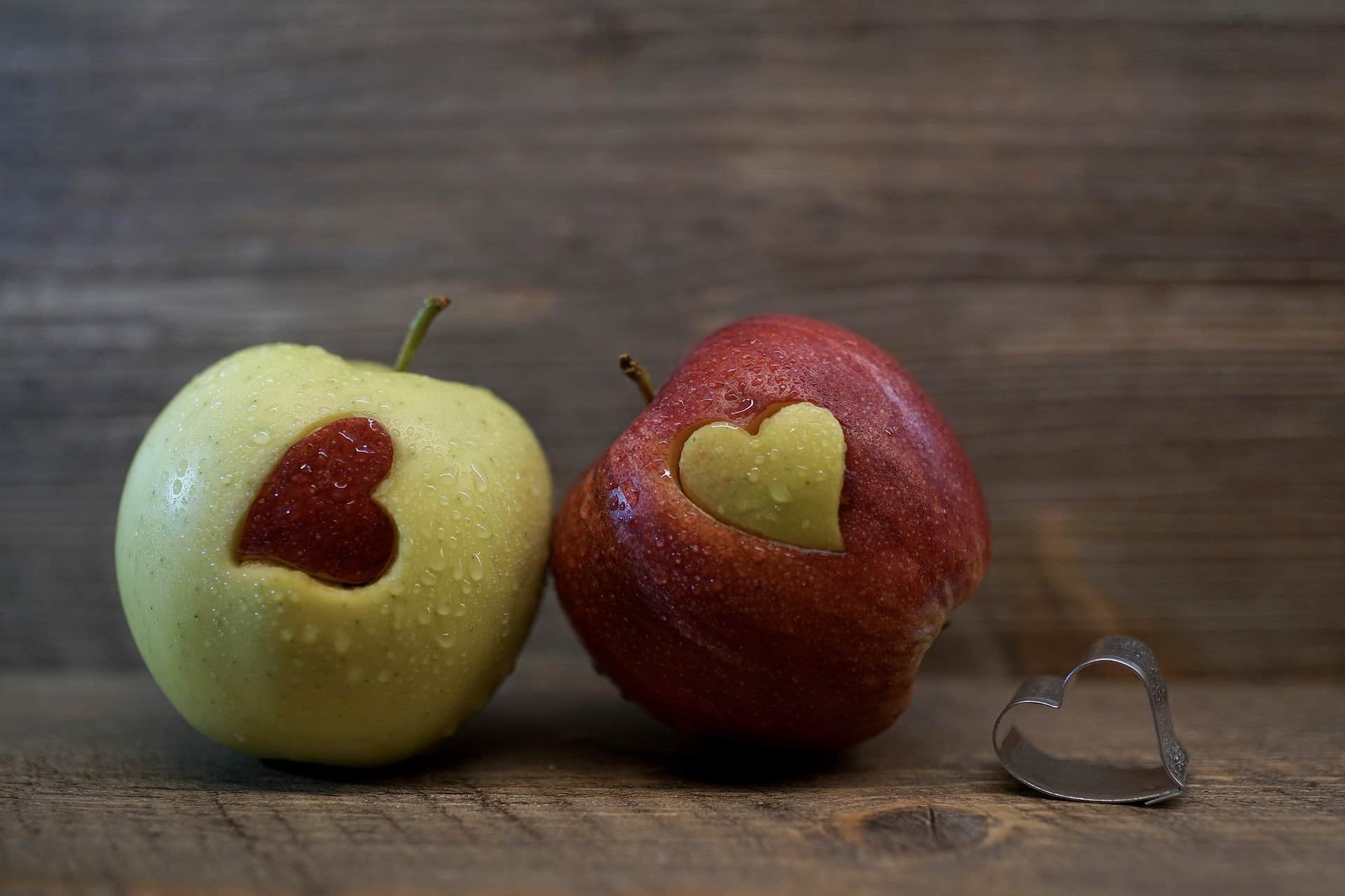 Fruit in a heart