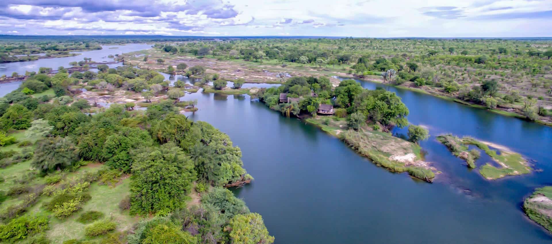 Sindabezi Island Aerial View