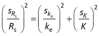 Rs error propagation from ke-K model