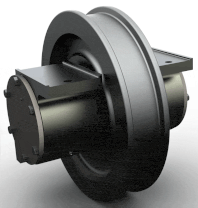 Crane Wheel Assembly Rendering