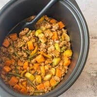 turkey in a black crock pot