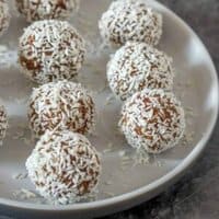 energy balls on a plate