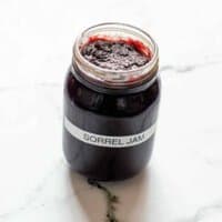 red jam in jar