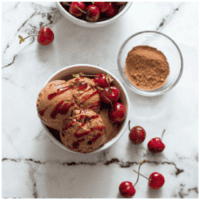 overhead shot of ice cream
