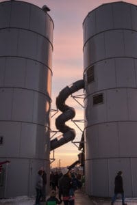 Twin Silo Park twisty slide - Fort Collins, Colorado