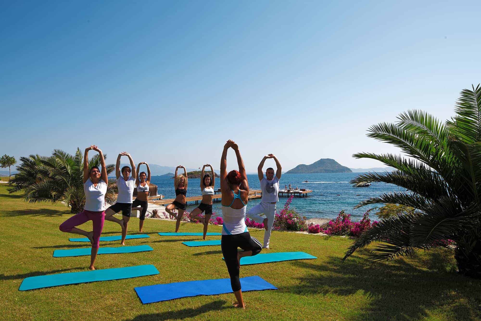yoga class outdoor
