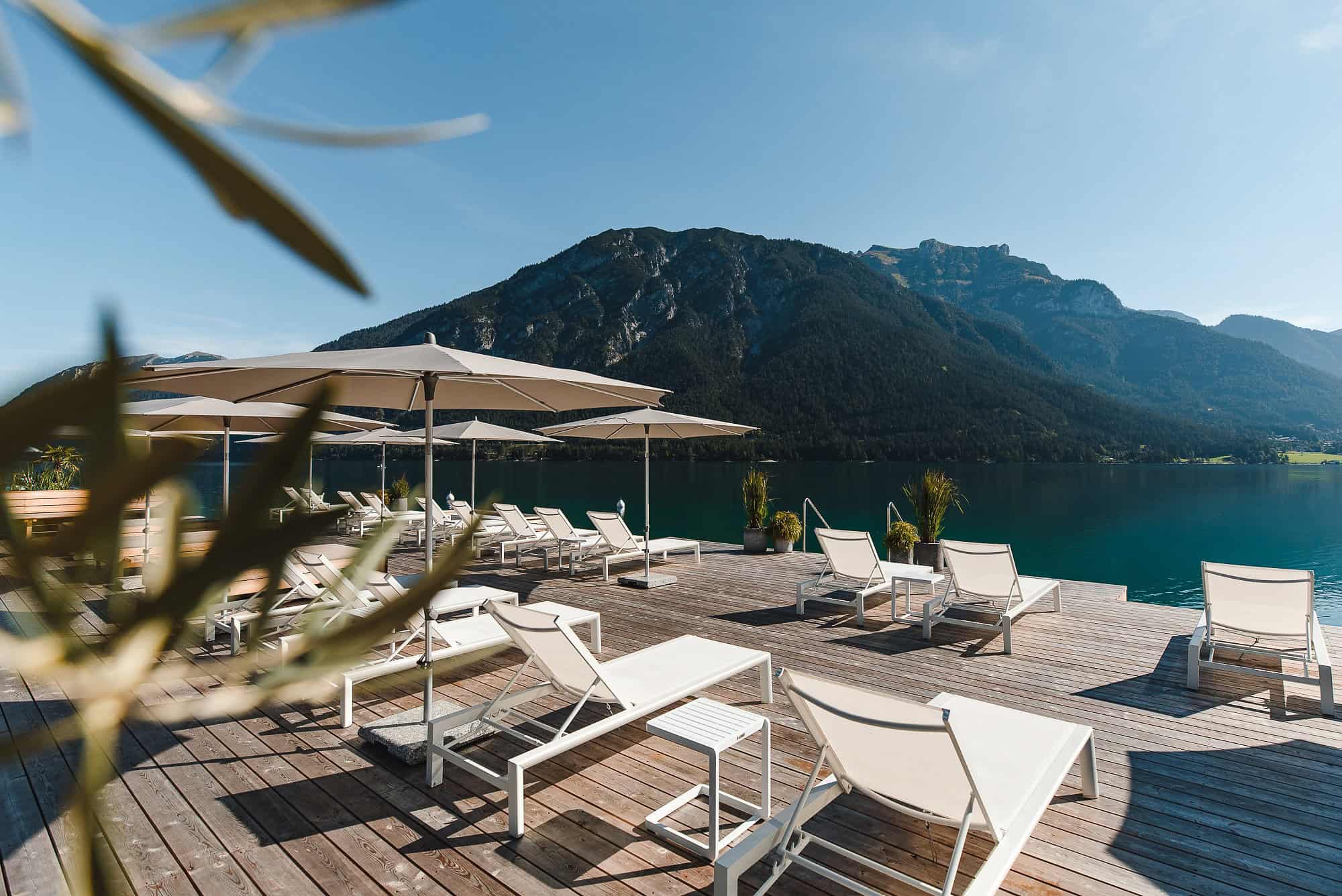 Hoteleigener Badesteg © Seehotel Einwaller