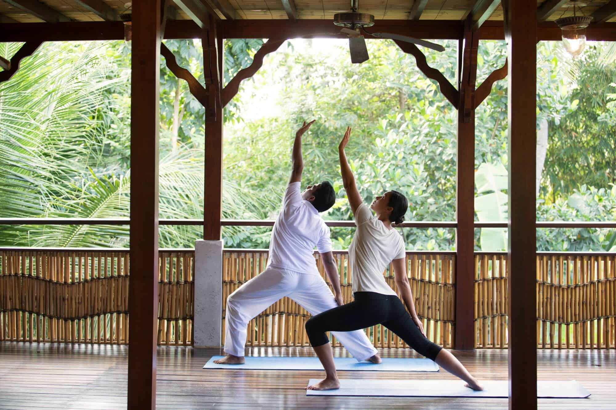 yoga pose in shala