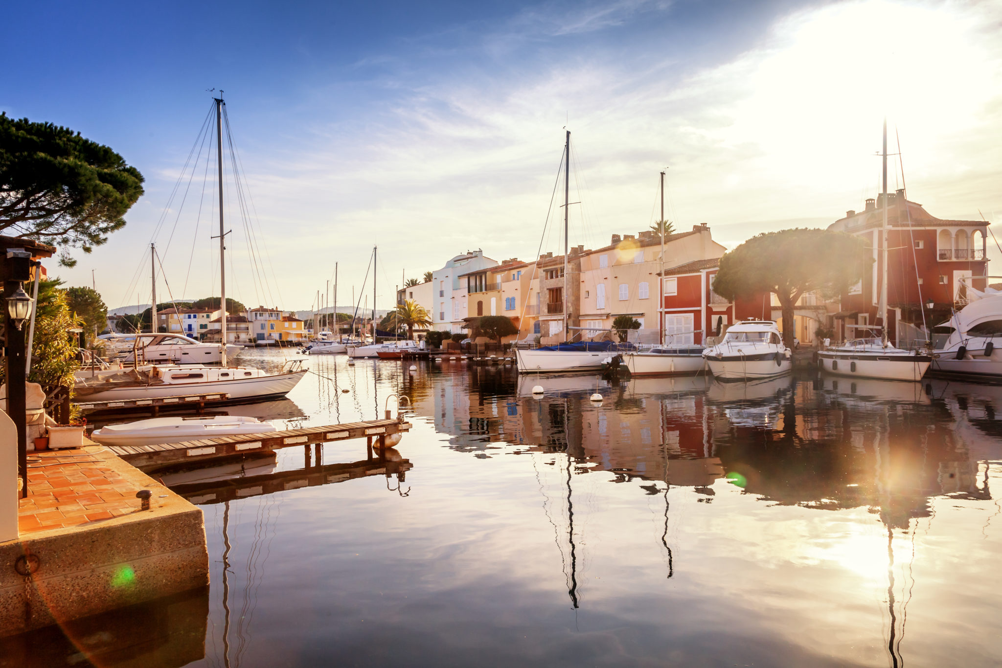 Die Lagune von Port Grimaud an der Côte d'Azur