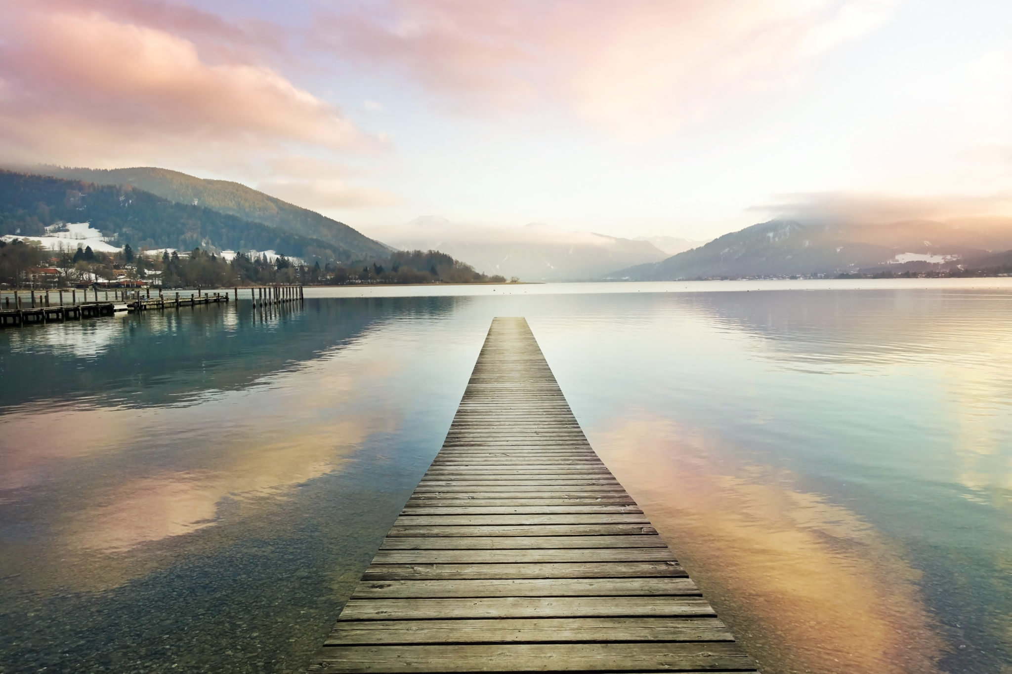 Holzsteg am Tegernsee