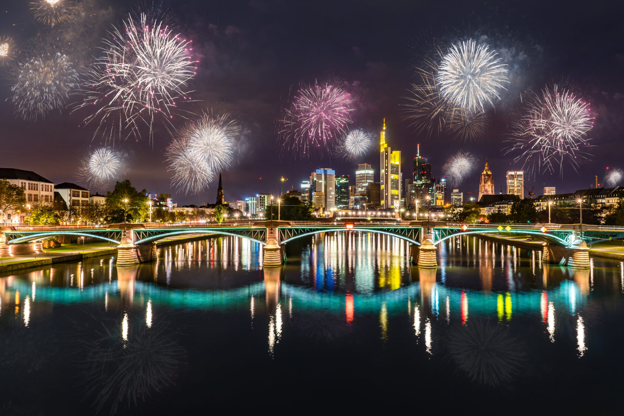 Silvester Feuerwerk in Frankfurt