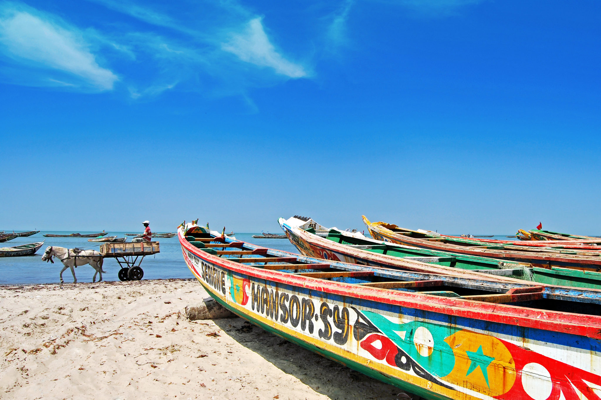 Fischerboote im Senegal