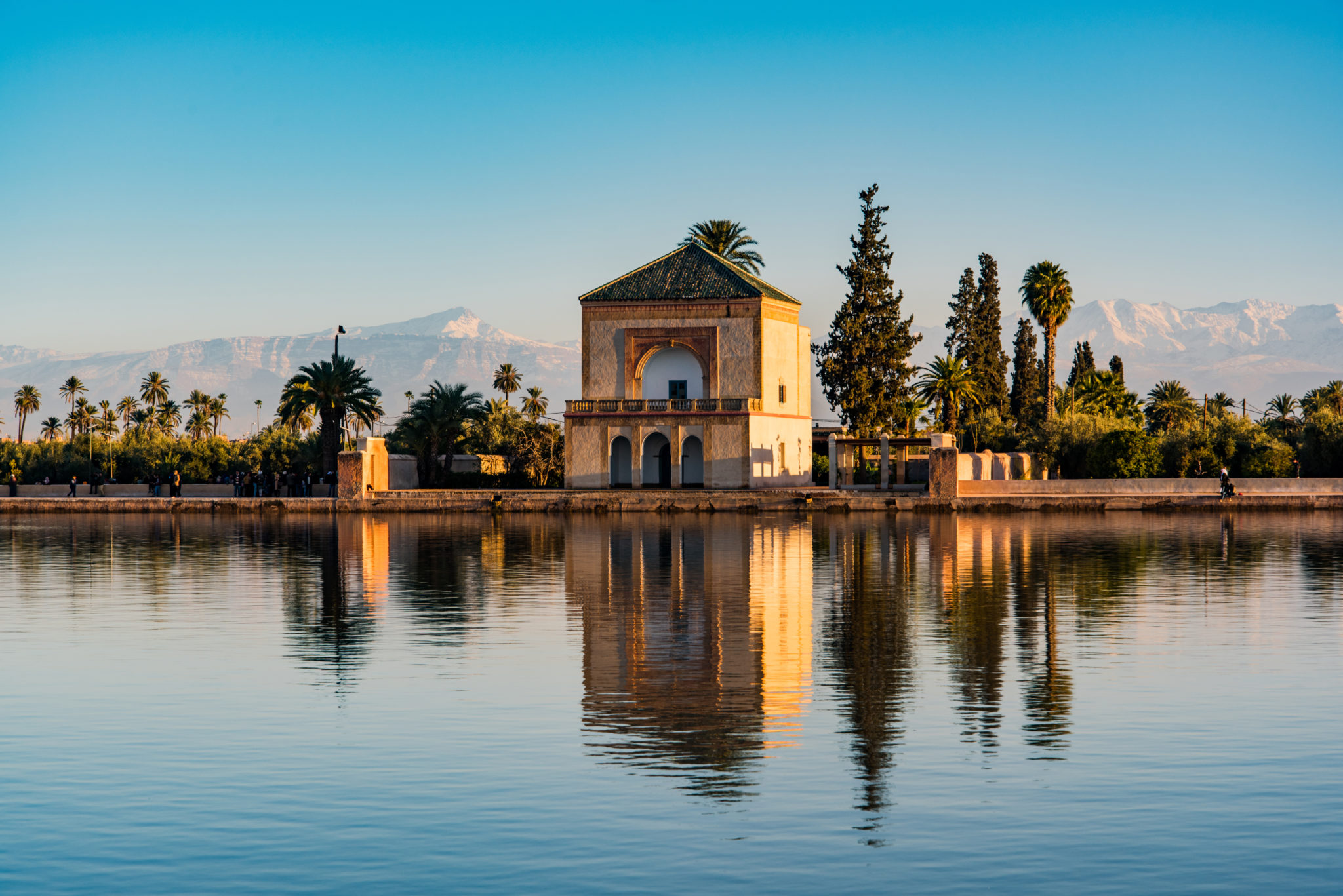 Pavillon im Menara Garten von Marrakesch
