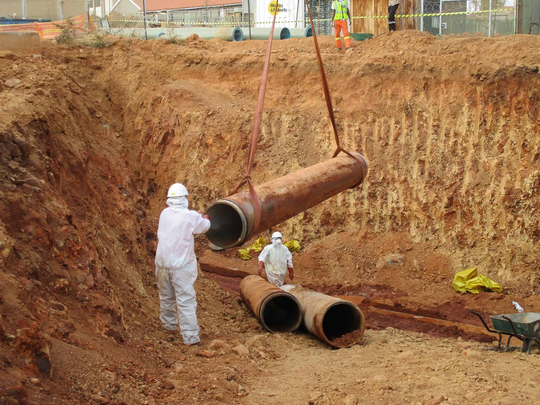 Orange Farms asbestos removal pipes