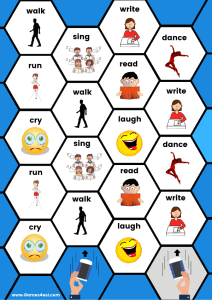 Action Verbs Board Game