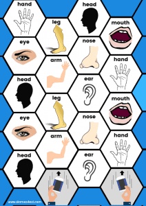 ESL Board Game - body Parts
