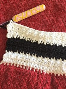 crochet towel topper