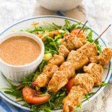 Thai chicken satay with almond butter