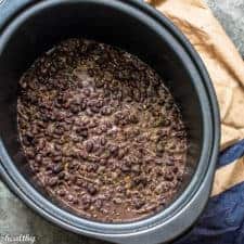 Slow cooker black beans are heart warming and filling