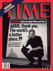 "Bill, thank you" - Steve Jobs on the cover of Time Magazine "Bill, thank you" - Steve Jobs on the cover of Time Magazine