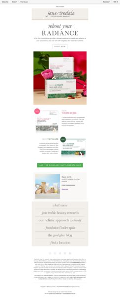 Example of a great Jane Iredale email
