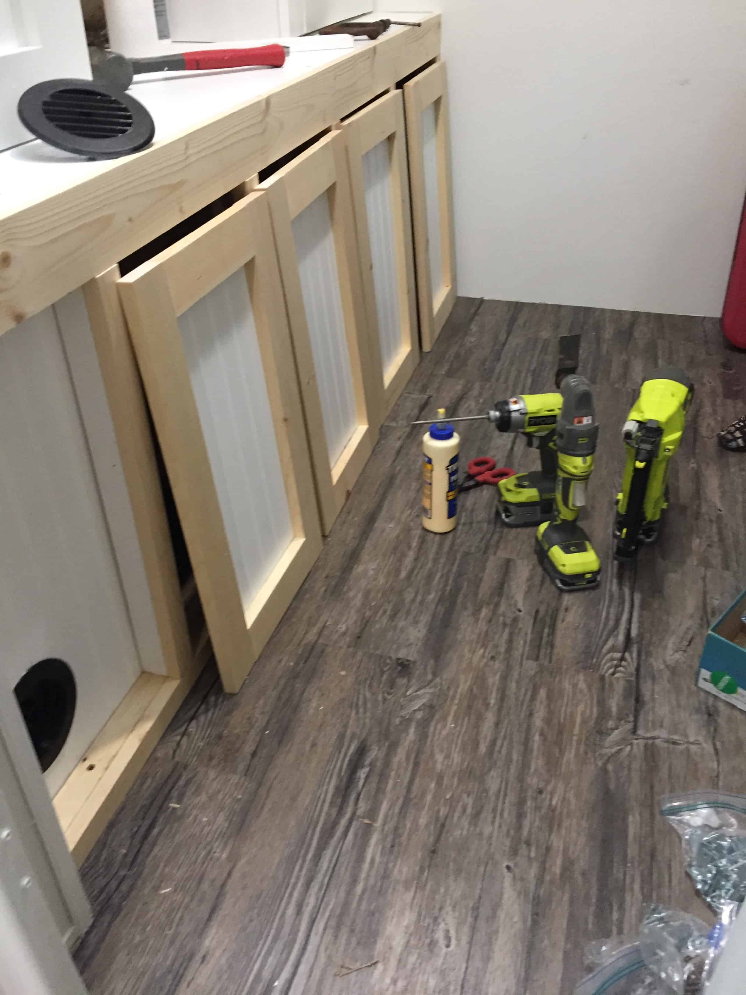 Saved by Scottie rv remodel storage cabinet build layout