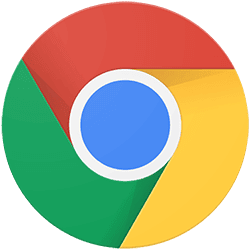 Google Chrome logo.