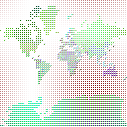 The identification tile of the World at zoom level zero.