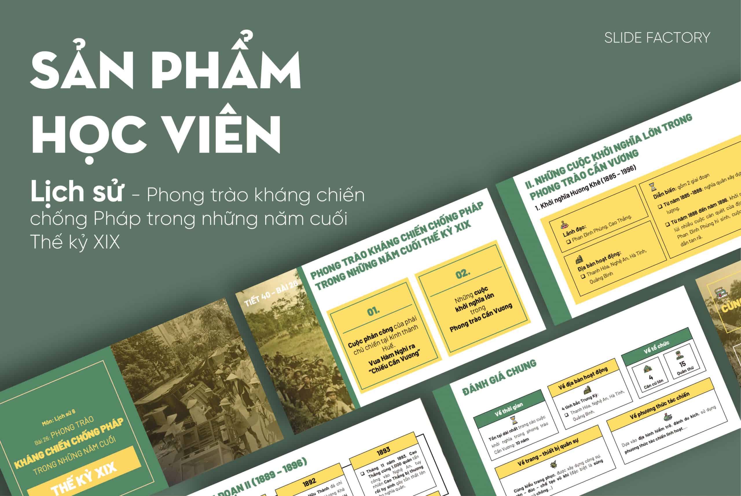 Bài giảng điện tử được thiết kế bởi học viên của Slide Factory