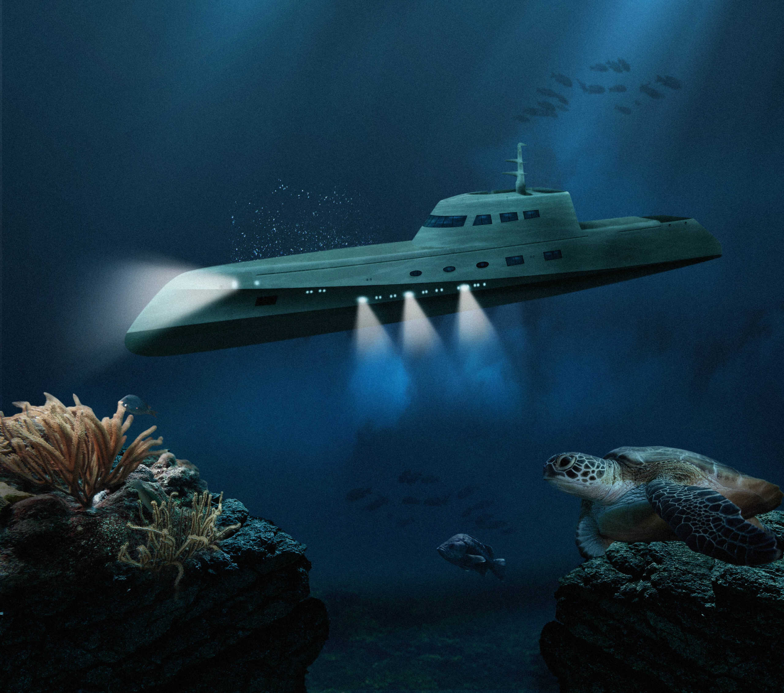 Luxushotel Karibik - Deep U-Boot Lovers - Unterwasser Hotel 1 Luxushotel Karibik - Deep U-Boot Lovers