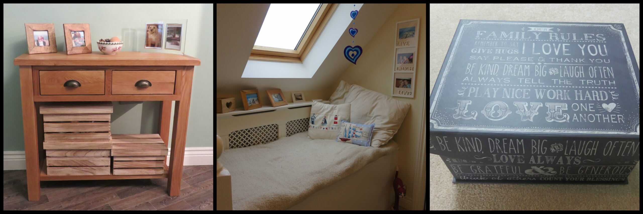 window storage box, console and memory box