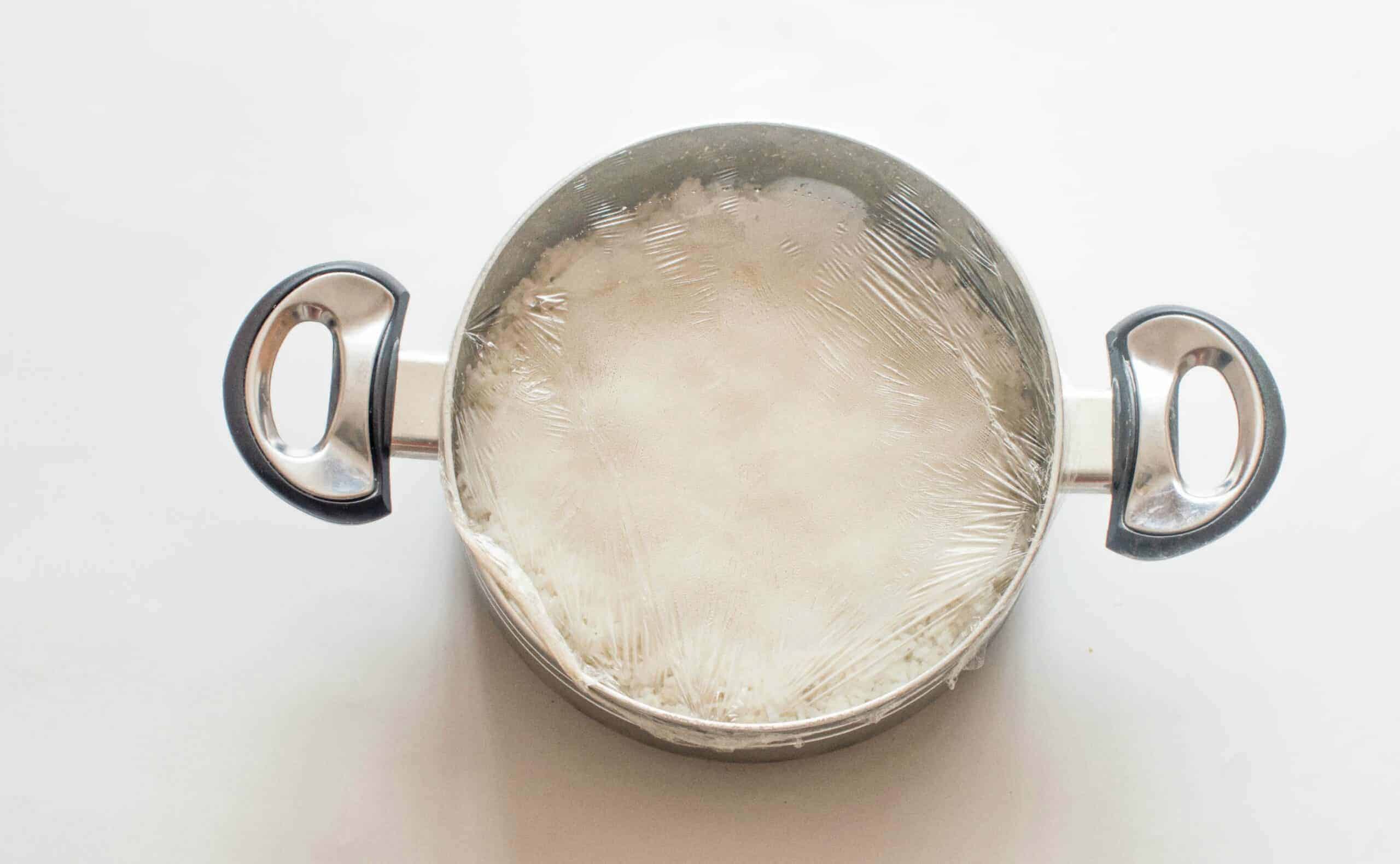 rice covered with wrap