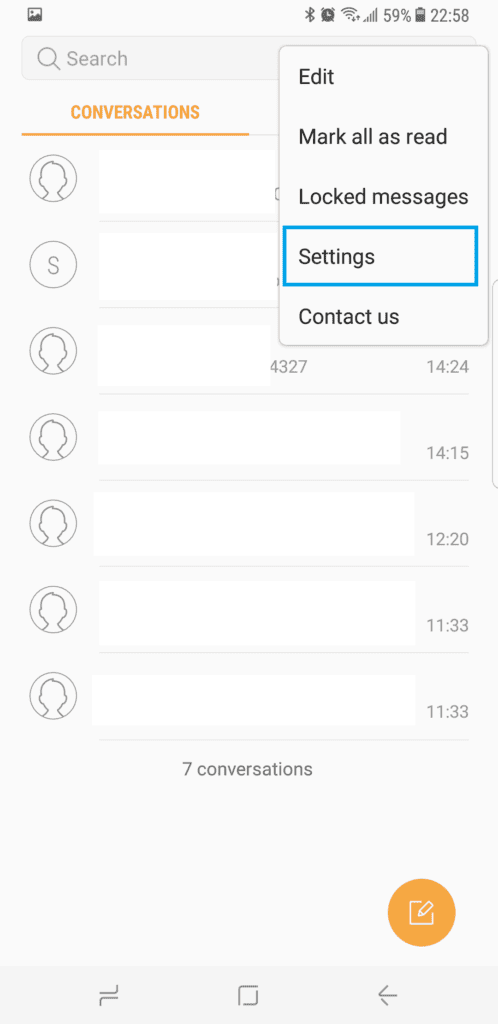samsung gear s2 not receiving text messages
