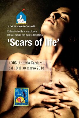 Locandina della mostra fotografica "Scars of life"