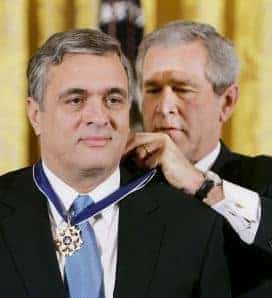 Tenet receiving Presidential Medal Tenet receiving Presidential Medal of Freedom from President Bush