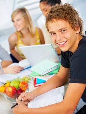 Part Time High School Courses Student doing a part time course online.
