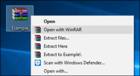 Extract Data with Winrar